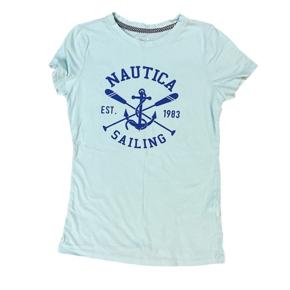 Womenβs Nautica Sky Blue Sailing Tee Size Xtra Small
